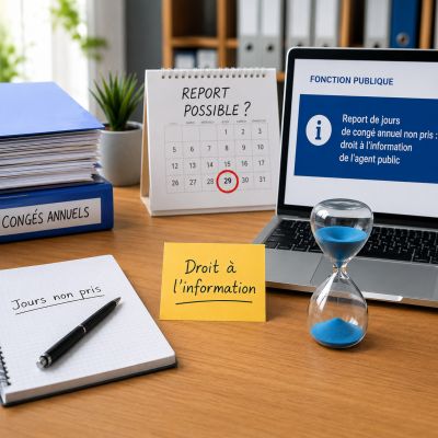 Report de jours de congé annuel non pris : droit à l'information de l'agent public