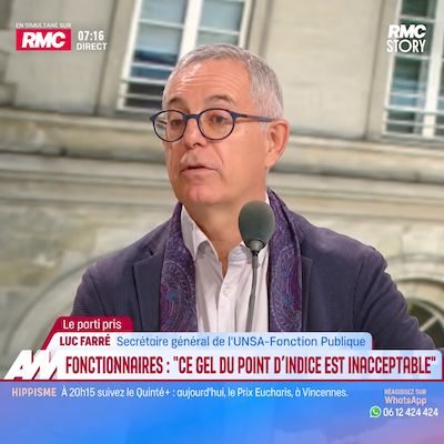 RMC/BFMTV : intervention de Luc Farré sur la mobilisation du 29 septembre